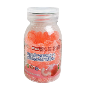 Kẹo dẻo vitamin C hương đào trắng 68g