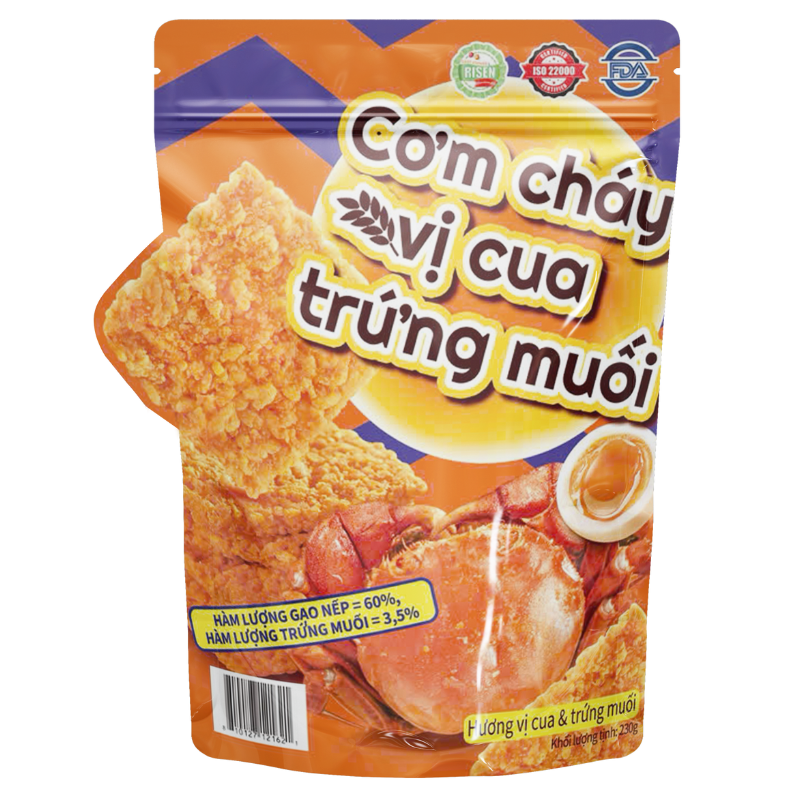 Cơm cháy vị cua trứng muối